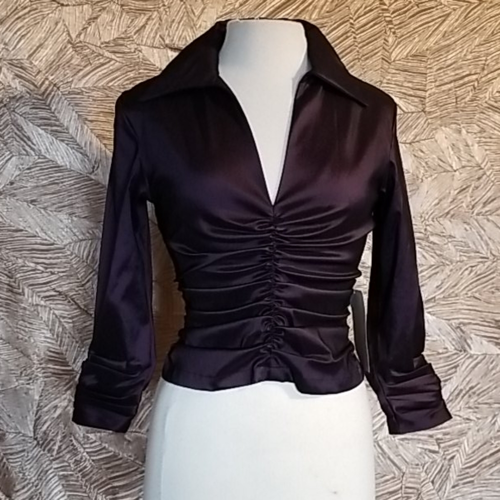 Tadashi dress blouse Deep purple